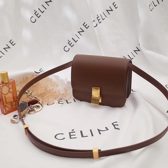 Celine Classic Box Shoulder Bag Brown - 1