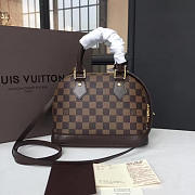 Louis Vuitton N41221 Alma BB Tote Bag Damier Ebene Canvas - 4