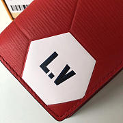 M63226 LV pocket wallet  Card Pack Red - 4