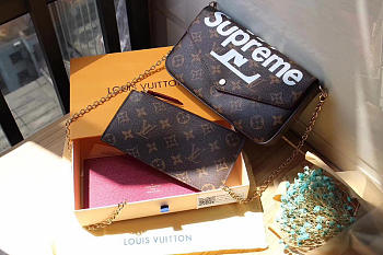 Louis Vuitton Supreme Monogram Wallet Clutch Bag Shoulder Bag 61276