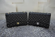 CHANEL 1112 Black Size 33cm Caviar Leather Flap Bag With Gold / Silver Hardware - 3