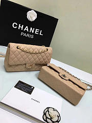 CHANEL 1112 beige 2.55 Calfskin Leather Flap Bag with Gold Hardware - 6