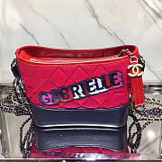 Chanel Chanels Gabrielle Small Hobo Bag Red & Navy Blue A91810 VS02172 - 1