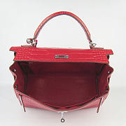 Hermes Kelly 6108 Red Crocodile Bag - 5