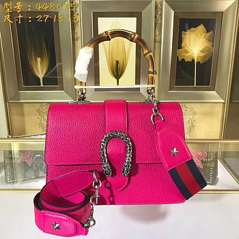 Gucci Dionysus medium top handle bag  rose red leather