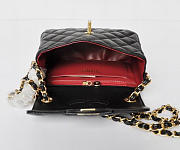 CHANEL 1112 Black Lambskin Leather Flap Bag With Gold Hardware - 2