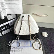 Chanel Chanels Gabrielle Backpack White and Black A94485 VS06686 - 5