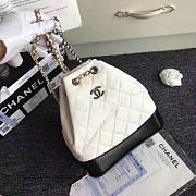 Chanel Chanels Gabrielle Backpack White and Black A94485 VS06686 - 2