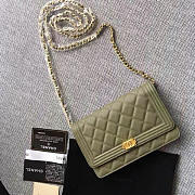 Chanel Caviar WOC Chain Wallet Green A80287 VS07114 - 2