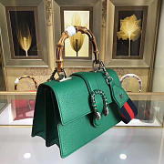 Gucci Dionysus medium top handle bag green leather - 2