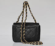 CHANEL 1112 Black Caviar Leather Flap Bag With Gold Hardware - 3