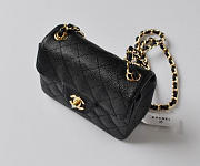 CHANEL 1112 Black Caviar Leather Flap Bag With Gold Hardware - 4