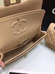 CHANEL 1112 Beige Medium Size 2.55 Lambskin Leather Flap Bag With Gold/Silver Hardware - 3