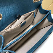 Gucci GG Flap Shoulder Bag On Chain Sapphire Blue 510303 - 4