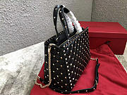 VALENTINO Candystud quilted leather tote 0061 black - 6