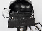 CHANEL 1112 Black Caviar Leather Flap Bag With Silver Hardware - 2