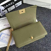 Chanel Green Quilted Caviar Medium Boy Bag A67086 VS09827 - 5