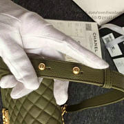 Chanel Green Quilted Caviar Medium Boy Bag A67086 VS09827 - 3