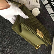 Chanel Green Quilted Caviar Medium Boy Bag A67086 VS09827 - 2