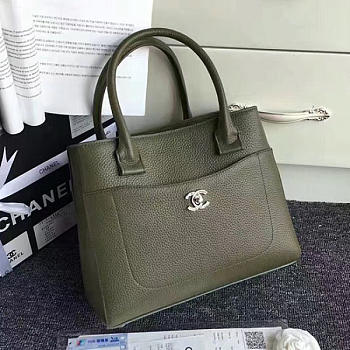 Chanel Grained Calfskin Large Shopping Bag Green A69929 VS01555