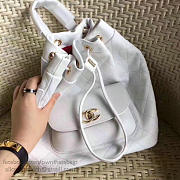 Chanel Calfskin and Caviar Backpack White A98235 VS08529 - 6