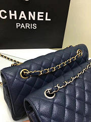 CHANEL 1112 royalblue Large 2.55 Calfskin Leather Flap Bag with Gold Hardware - 6