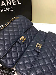 CHANEL 1112 royalblue Large 2.55 Calfskin Leather Flap Bag with Gold Hardware - 5