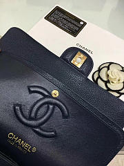 CHANEL 1112 royalblue Large 2.55 Calfskin Leather Flap Bag with Gold Hardware - 2