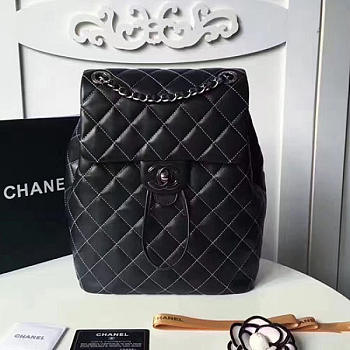 Chanel Quilted Lambskin Backpack Black 170303 VS03923