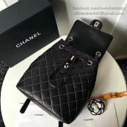 Chanel Quilted Lambskin Backpack Black 170303 VS03923 - 5