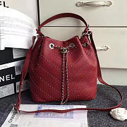 Top Chanel Original Calfskin Bucket Bag Red A93597 VS04761 - 1