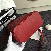 Top Chanel Original Calfskin Bucket Bag Red A93597 VS04761 - 6