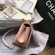 Chanel Lambskin Flap Bag with Top Handle Pink A93752 VS00969 - 5