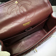 CHANEL 1112 Maroon Red Size 33cm Lambskin Leather Flap Bag With Gold / Silver Hardware - 2