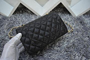 CHANEL 1112 Black Size 20cm Caviar Leather Flap Bag With Gold / Silver Hardware - 6