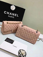 CHANEL 1112 Pink Large 2.55 Calfskin Leather Flap Bag with Gold Hardware - 4