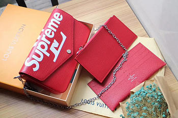 Louis Vuitton Supreme Wallet Clutch Bag Shoulder Bag 61276