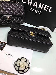 CHANEL 1112 black medium size 2.55 lambskin Leather Flap Bag with Gold/Silver Hardware - 2