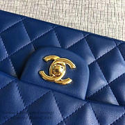 Classic Chanel Lambskin Flap Shoulder Bag Blue A01112 VS05712 - 6