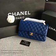 Classic Chanel Lambskin Flap Shoulder Bag Blue A01112 VS05712 - 5