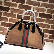 GUCCI RE(BELLE) SUEDE MEDIUM TOP HANDLE BAG ‎516459 BROWN 2018 - 6