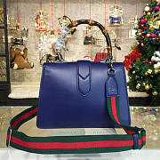 Gucci Dionysus medium top handle bag  blue/green/red leather - 4