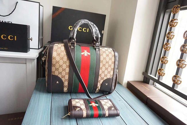 Gucci gg supreme handle bag 2653 - 1