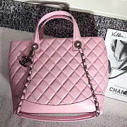 Luxury Chanel Quilted Lambskin Shopping Tote Bag Pink 260301 VS02905 - 1