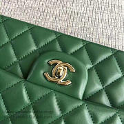 Classic Chanel Lambskin Flap Shoulder Bag Green A01112 VS04940 - 6