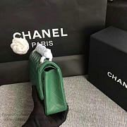 Classic Chanel Lambskin Flap Shoulder Bag Green A01112 VS04940 - 5