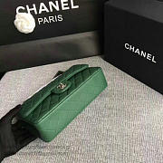 Classic Chanel Lambskin Flap Shoulder Bag Green A01112 VS04940 - 4