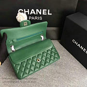 Classic Chanel Lambskin Flap Shoulder Bag Green A01112 VS04940 - 3