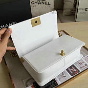 Chanel Chevron Medium Boy Bag White A67086 VS08105 - 3