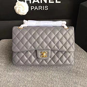 Classic Chanel Lambskin Flap Shoulder Bag Grey A01112 VS00884 - 1